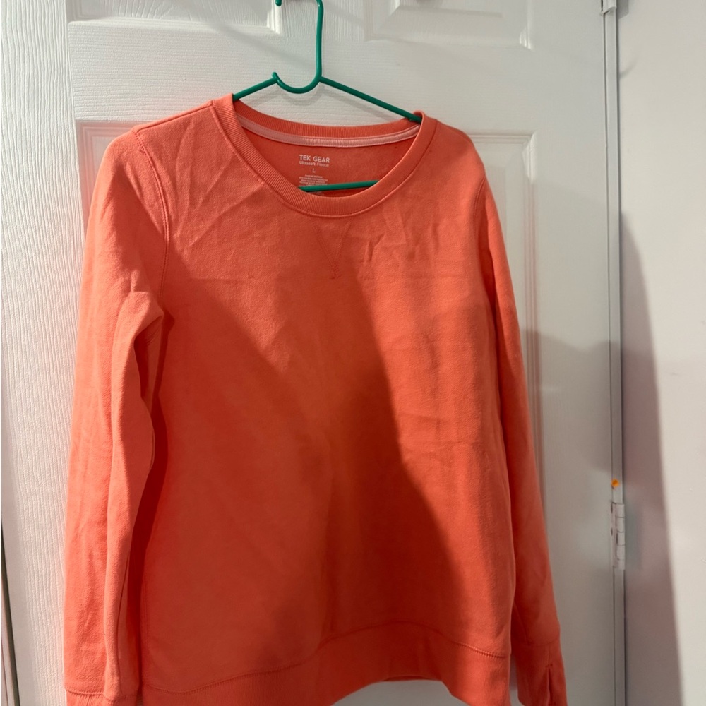 Tek Gear Women's Vibrant Orange Crew Neck Sweater